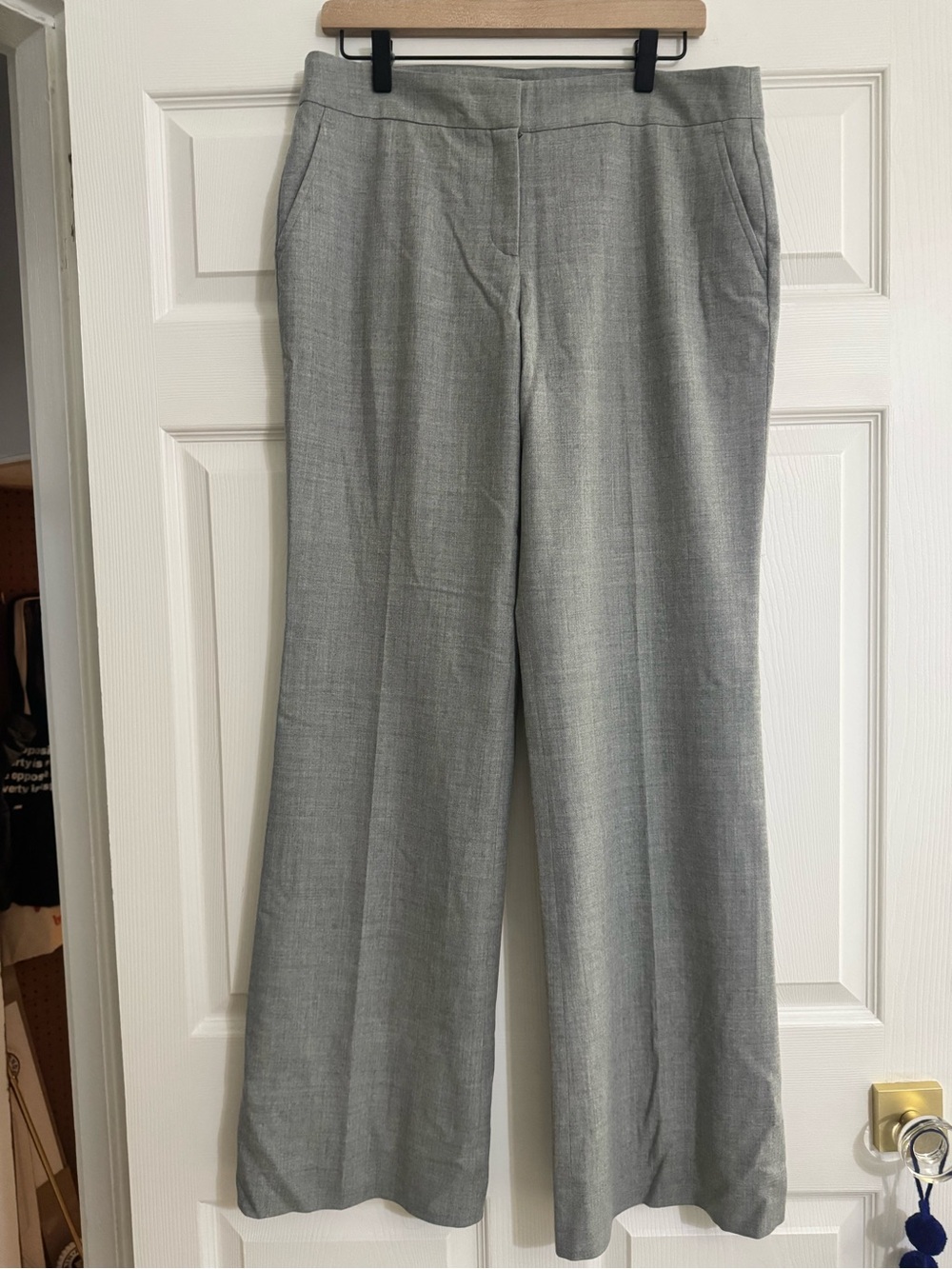 J.Crew Favorite Fit Gray Wool Trouser Pants Size 10